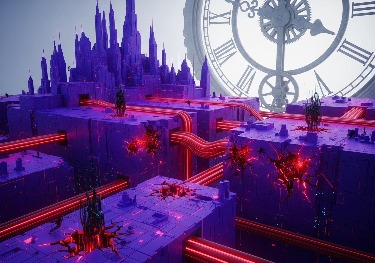 A smiling man in a dark suit stands at a podium with a microphone, gesturing with one hand as he addresses a large, blurred audience. He holds a small remote clicker in his other hand.