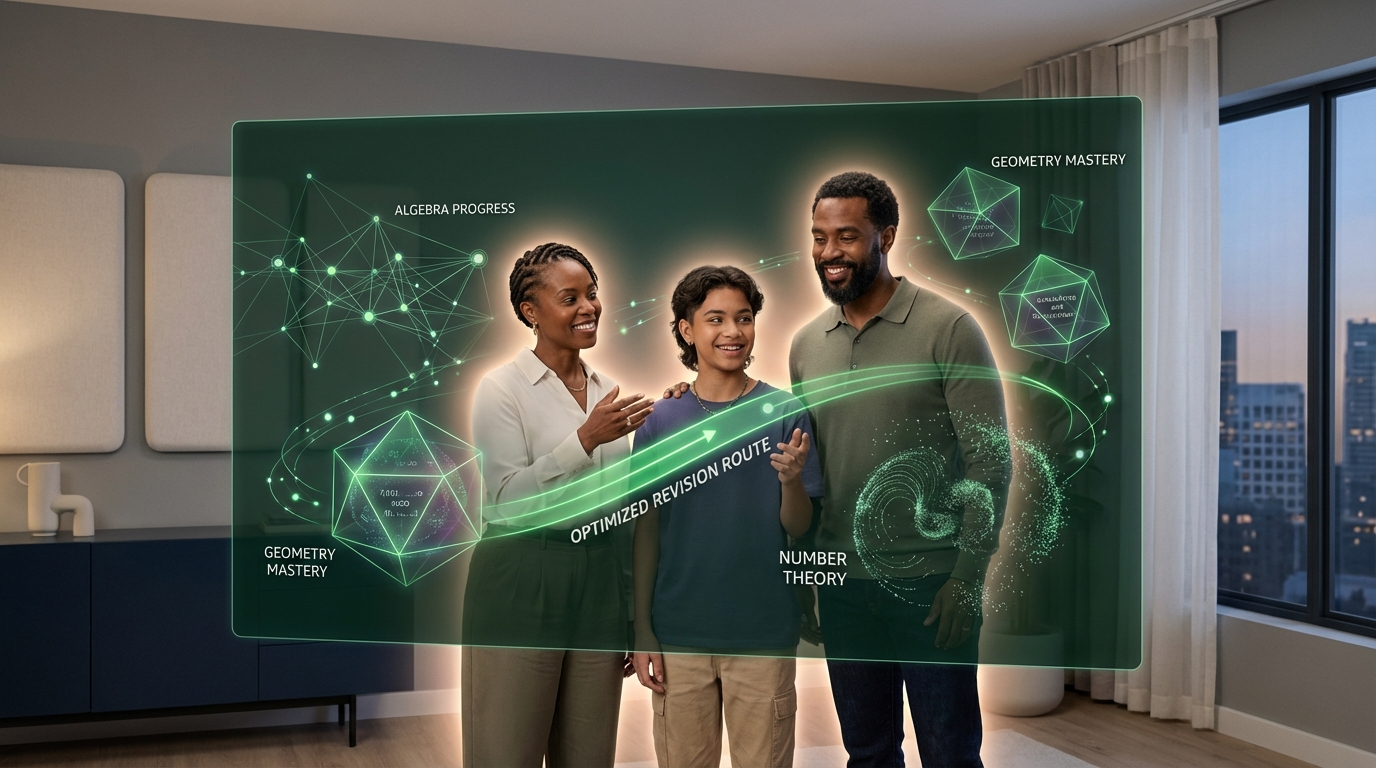 A woman with dark hair and glasses, wearing a 'SPEAKER' badge and a lapel microphone, stands with an extended arm, holding up a smartphone. She appears to be presenting or recording in an event setting, with a large, indistinct screen behind her.